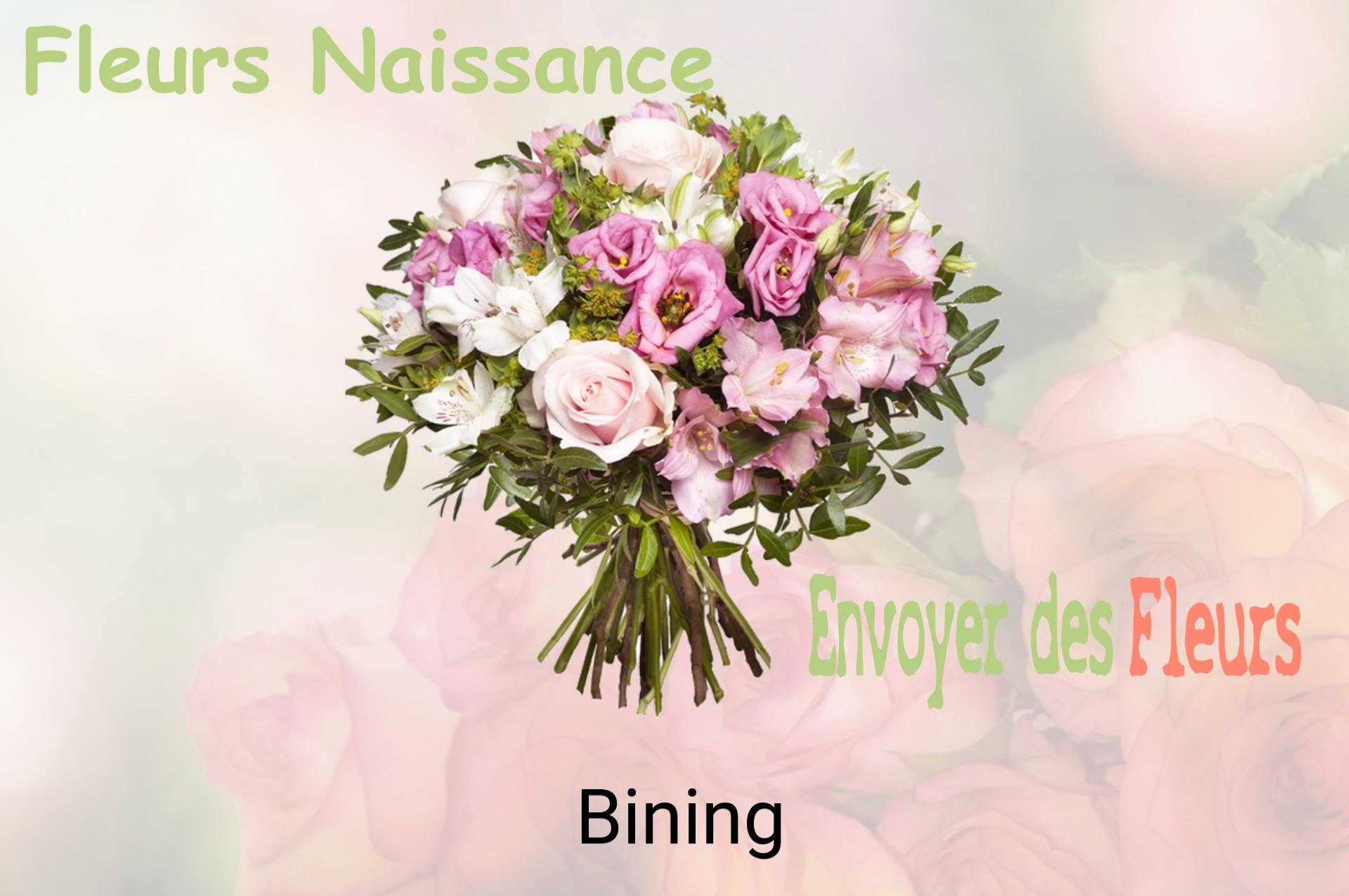 Bouquet de fleurs de naissance livré à Bining